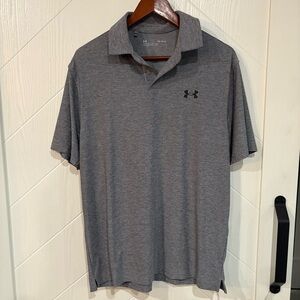 Under Armour Men's Gray Polo Shirt M - golf , athletic
